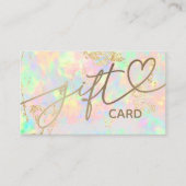 De Visite carte cadeau opale fausse iridescente (Devant)