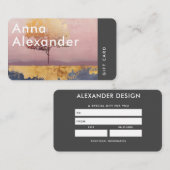 De Visite Carte cadeau Pink Serenity Design 6 (Devant / Derrière)