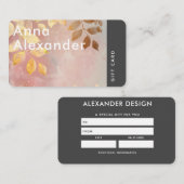 De Visite Carte cadeau Pink Serenity Design 9 (Devant / Derrière)