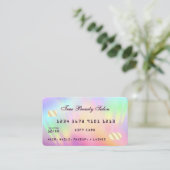 De Visite Carte cadeau Rainbow Holographic Iridescente Unico (Debout devant)
