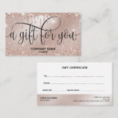 De Visite Carte cadeau Rose Gold Drift (Devant / Derrière)