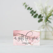 De Visite Carte cadeau simple et moderne Blush Pink Agate (Debout devant)