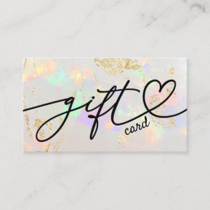 De Visite carte cadeau texture opale blanche