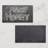 De Visite Carte Chalk Board Style "Make Money" (Devant / Derrière)