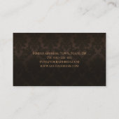 De Visite Carte Chocolat Style Classique Designer Intérieur (Dos)