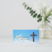 De Visite Carte chrétienne Ciel et Croix Pasteur Chrétienté (Debout devant)