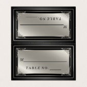 De Visite Carte Classic Silver et Black Place (Extérieur déplié)