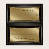 De Visite Carte Classy Gold et Black Place (Extérieur déplié)