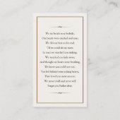 De Visite Carte commémorative (Dos)