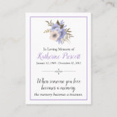 De Visite Carte commémorative (Devant)