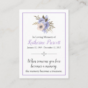 De Visite Carte commémorative