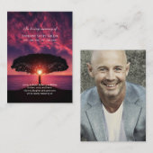 De Visite Carte commémorative du thème Sunset Tree (Devant / Derrière)