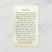De Visite Carte commémorative Psaume 23 Bible Verse (Dos)