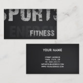 De Visite Carte Cool simple Silver Fitness Trainer (Devant / Derrière)