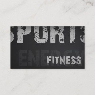 De Visite Carte Cool simple Silver Fitness Trainer