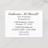 De Visite Carte Couture / Seamstress (Dos)