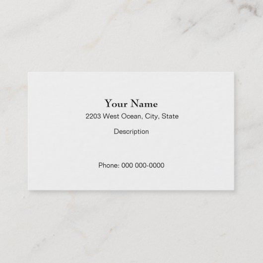 De Visite Carte couverture (Dos)