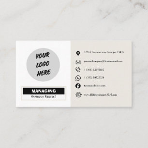 De Visite carte créative pour clients Ajoutez votre propre l
