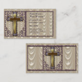 De Visite Carte croisée pourpre d'introduction (Devant / Derrière)