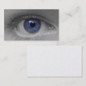 De Visite carte d'achat pour oeil bleu profond (Devant / Derrière)