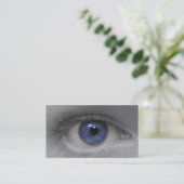 De Visite carte d'achat pour oeil bleu profond (Debout devant)