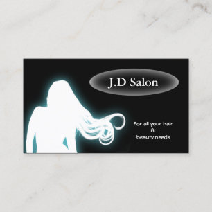 De Visite carte d'affaires aqua Hair Salon