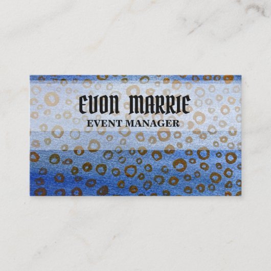 De Visite Carte d'affaires bleue (Devant)