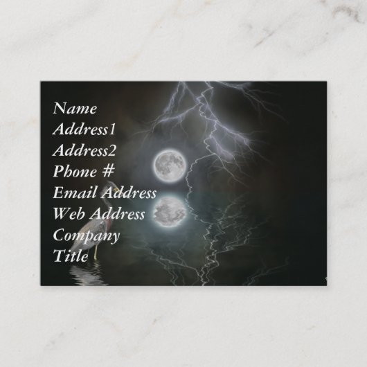 De Visite Carte d'affaires Blue Heron (Devant)