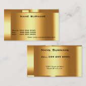De Visite Carte d'affaires dorée Or (Devant / Derrière)
