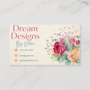 De Visite Carte d'affaires Floral