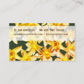 De Visite Carte d'affaires florale Daffodiques (Dos)