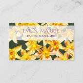 De Visite Carte d'affaires florale Daffodiques (Devant)