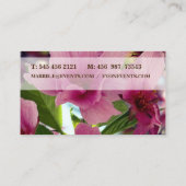 De Visite Carte d'affaires florale élégante (Dos)