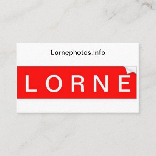 De Visite Carte d'affaires Lorne (Devant)