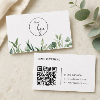 De Visite Carte d'affaires personnalisée avec code QR et ver