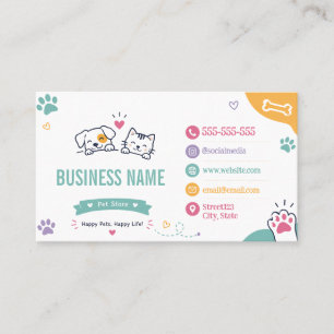 De Visite Carte d'affaires personnalisée pour magasin d'anim