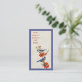 De Visite Carte d'affaires/profil Oiseaux et fleurs (Debout devant)