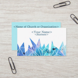 De Visite Carte d'affaires Spirituel Scattered Blue Triangle