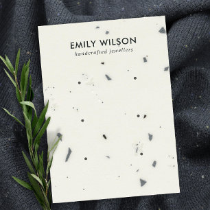 DE VISITE CARTE D'AFFICHAGE 3 STUD EARRING GRAY BLANC TERRAZ