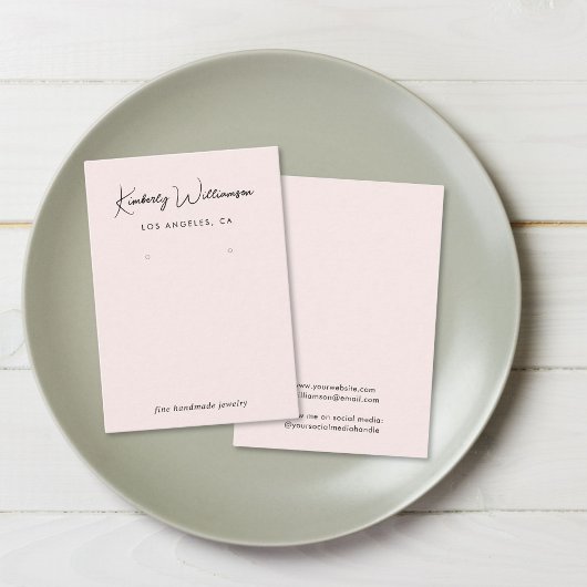 De Visite Carte d'affichage à bijoux rose chic