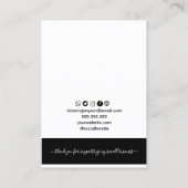 De Visite Carte d'affichage à oreille blanche LOGO (Dos)