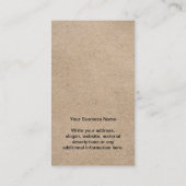 De Visite Carte d'affichage à oreille Brown Kraft (Dos)