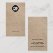 De Visite Carte d'affichage à oreille Brown Kraft (Devant / Derrière)