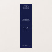 De Visite Carte d'affichage à oreille marine et gris (Extérieur déplié)