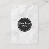 De Visite Carte d'affichage à oreille minimale en marbre (Dos)