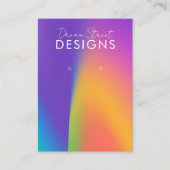 De Visite Carte d'affichage à oreille orange violet (Devant)