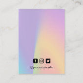 De Visite Carte d'affichage à oreille orange violet (Dos)