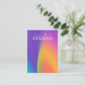 De Visite Carte d'affichage à oreille orange violet (Debout devant)