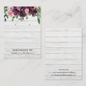 De Visite Carte d'affichage à oreille rustique | Aquarelle B (Devant / Derrière)