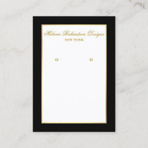 De Visite Carte d'affichage à oreilles Gold et Black